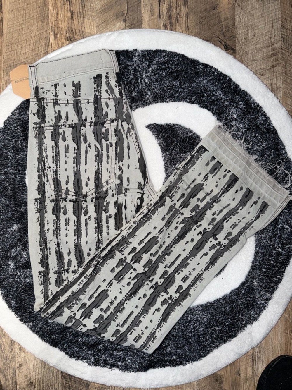 Stmpēd Grey Abstract Print Jeans